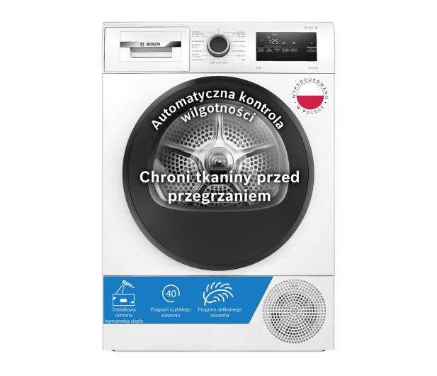 Suszarka Bosch Serie 4 WTH85V9FPL 8 kg z pompą ciepła AutoDry EasyClean Filter Program Super 40’ - 1323596 - zdjęcie 13